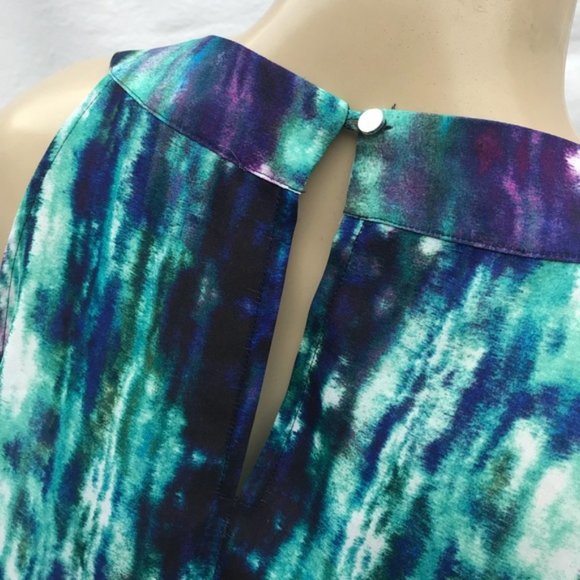 Mossimo Flowing Sleeveless Purple Blue Midi Dress - Picture 4 of 10